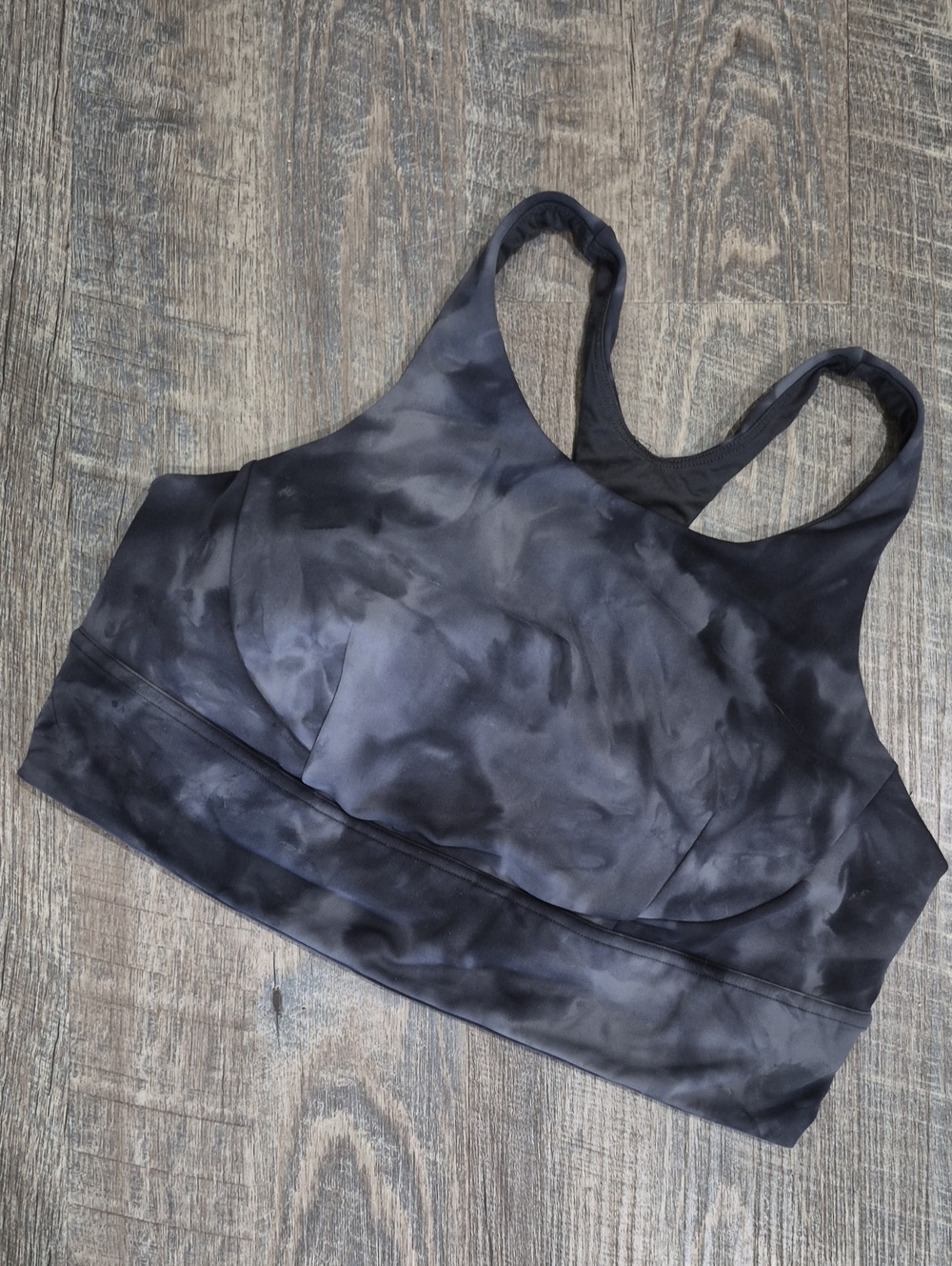 lululemon athletica Black Gray Tie-Dye Sports Bra    XL